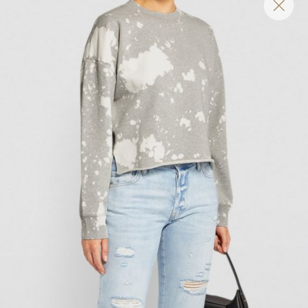 Frame Tie Dye Easy Sweatshirt Gray/white Size XS
